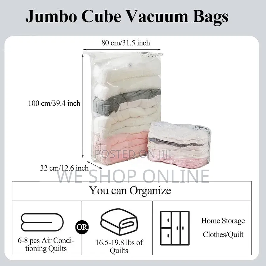 5pcs Set No Pump Needed Vacuum Storage Bags for Clothes Blankets