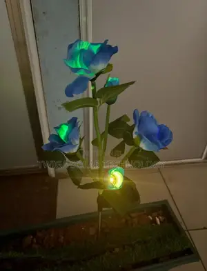 2psc Solar Blue Rose Garden Lights