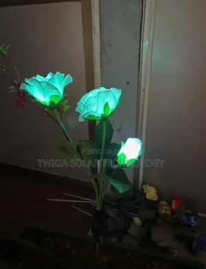 2psc White Rose Solar Garden Lights