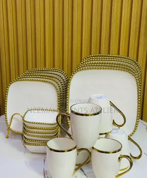 24 Pieces Quality Gold Coated Dinner Set