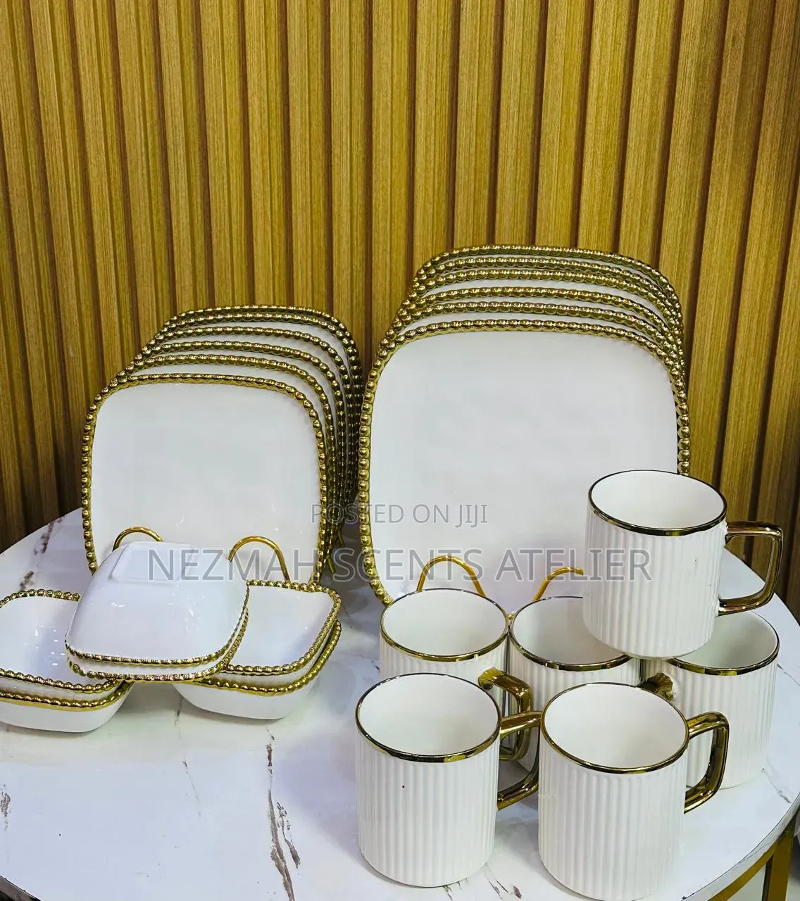 24 Pieces Quality Gold Coated Dinner Set