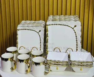 New Arrival Quality Gold Coated Dinner Set