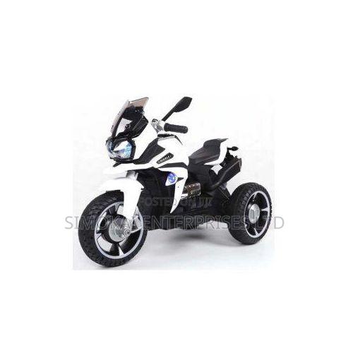 Children Ride on Toy Electric Motor Tricycle, White