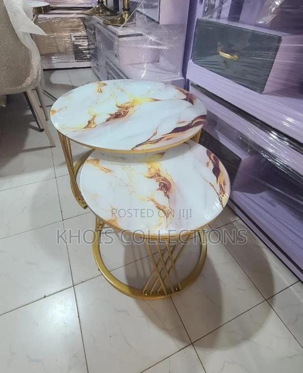 Modern Nesting Table With Glass Effect