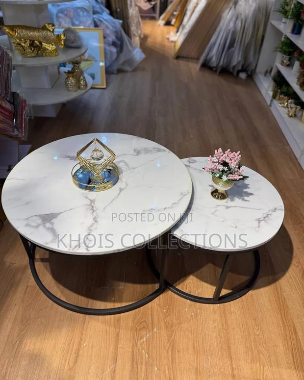 Modern 2 in 1 Marble Nesting Table