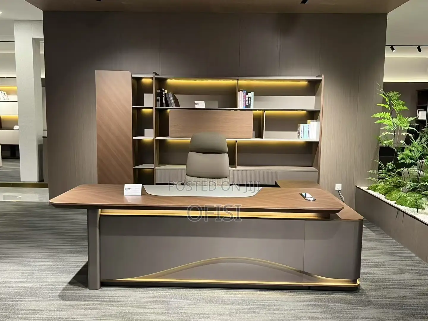 Office Desk; Spacious L-Shaped Executive Desk - 2.2 Meters