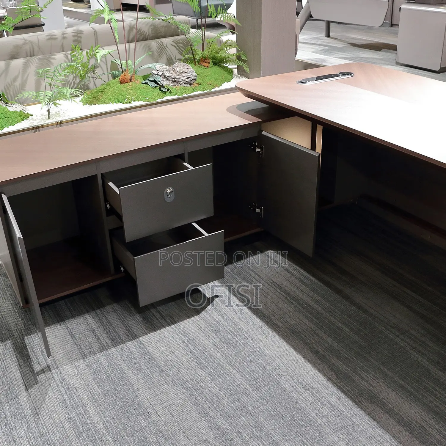 Office Desk; Spacious L-Shaped Executive Desk - 2.2 Meters