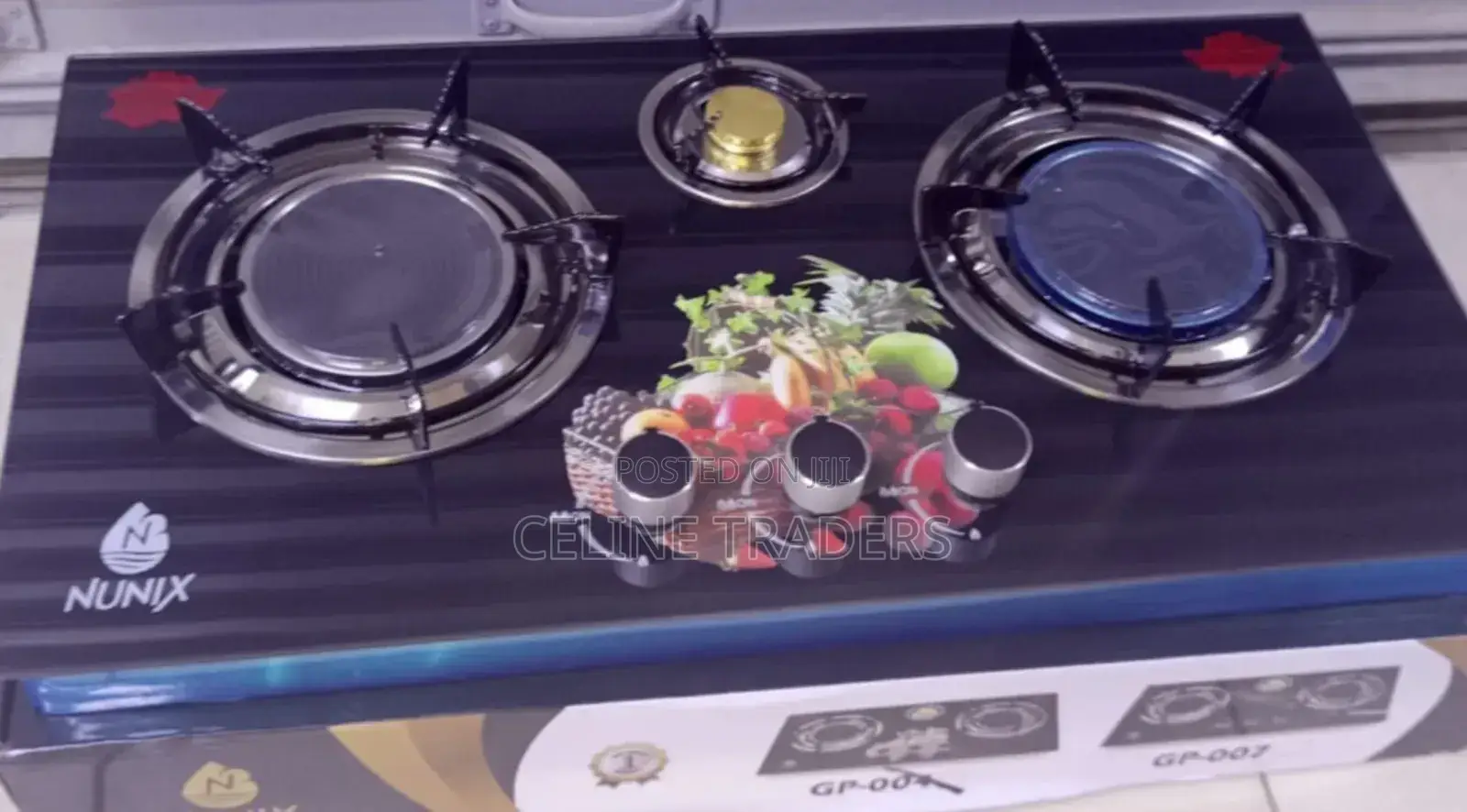 Nunix 3 Burner Table Top Gas Cooker