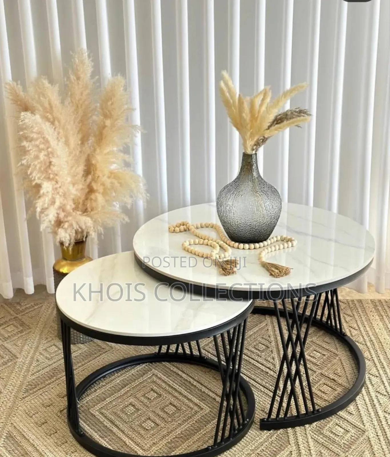 Modern Luxury Pure Marble Nesting Table