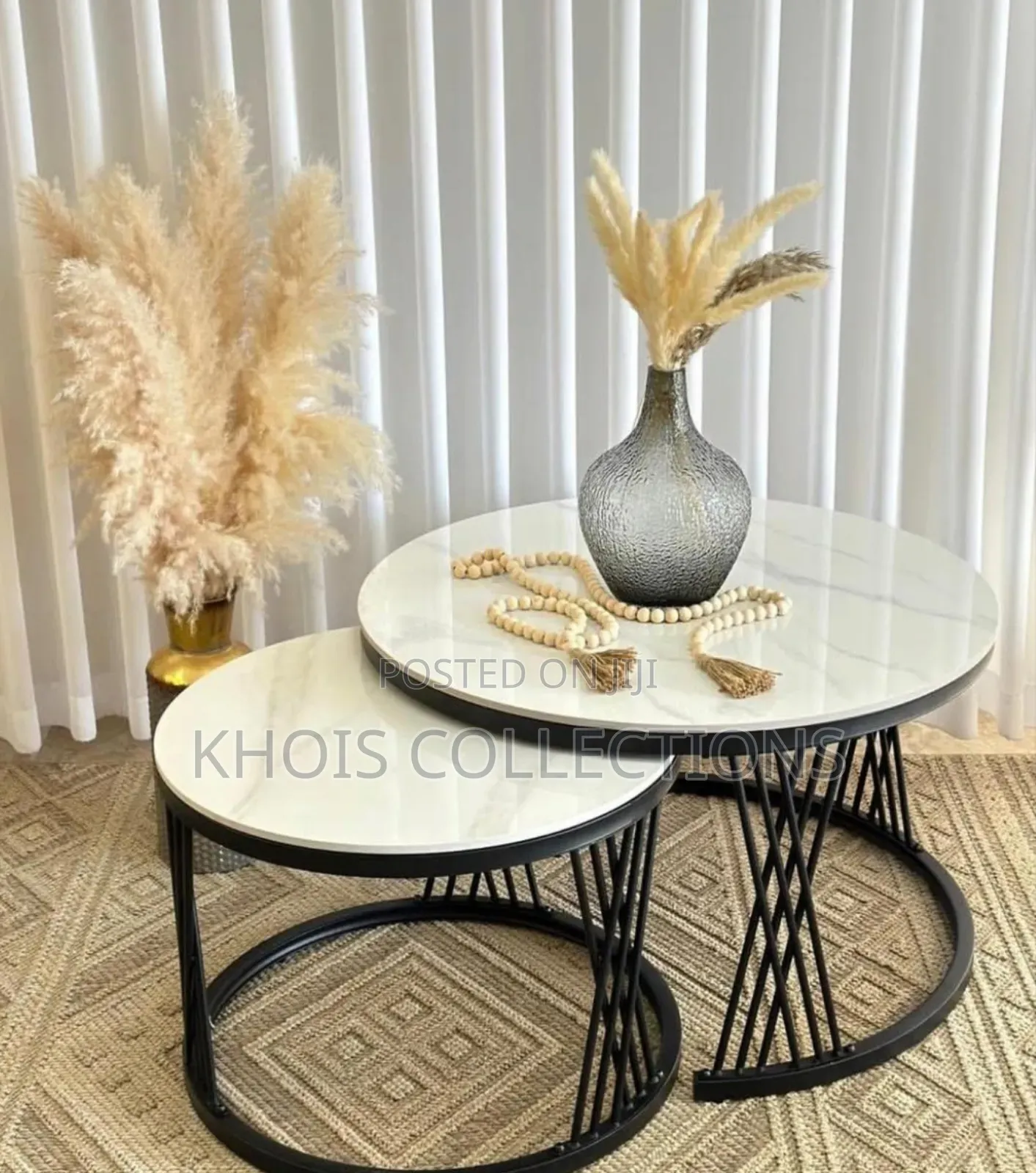 Modern Luxury Pure Marble Nesting Table