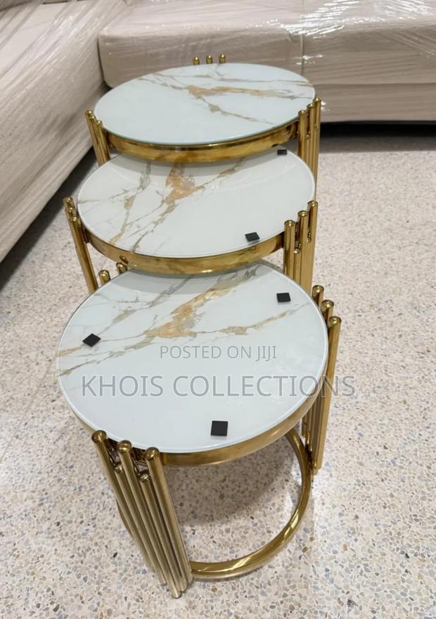 Quality 3 in 1 Marble Nesting Stools - thumbnail 2