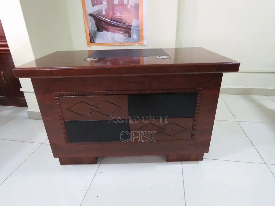 Office Desk; 1.2m Mahogany Polished Executive Office Desk