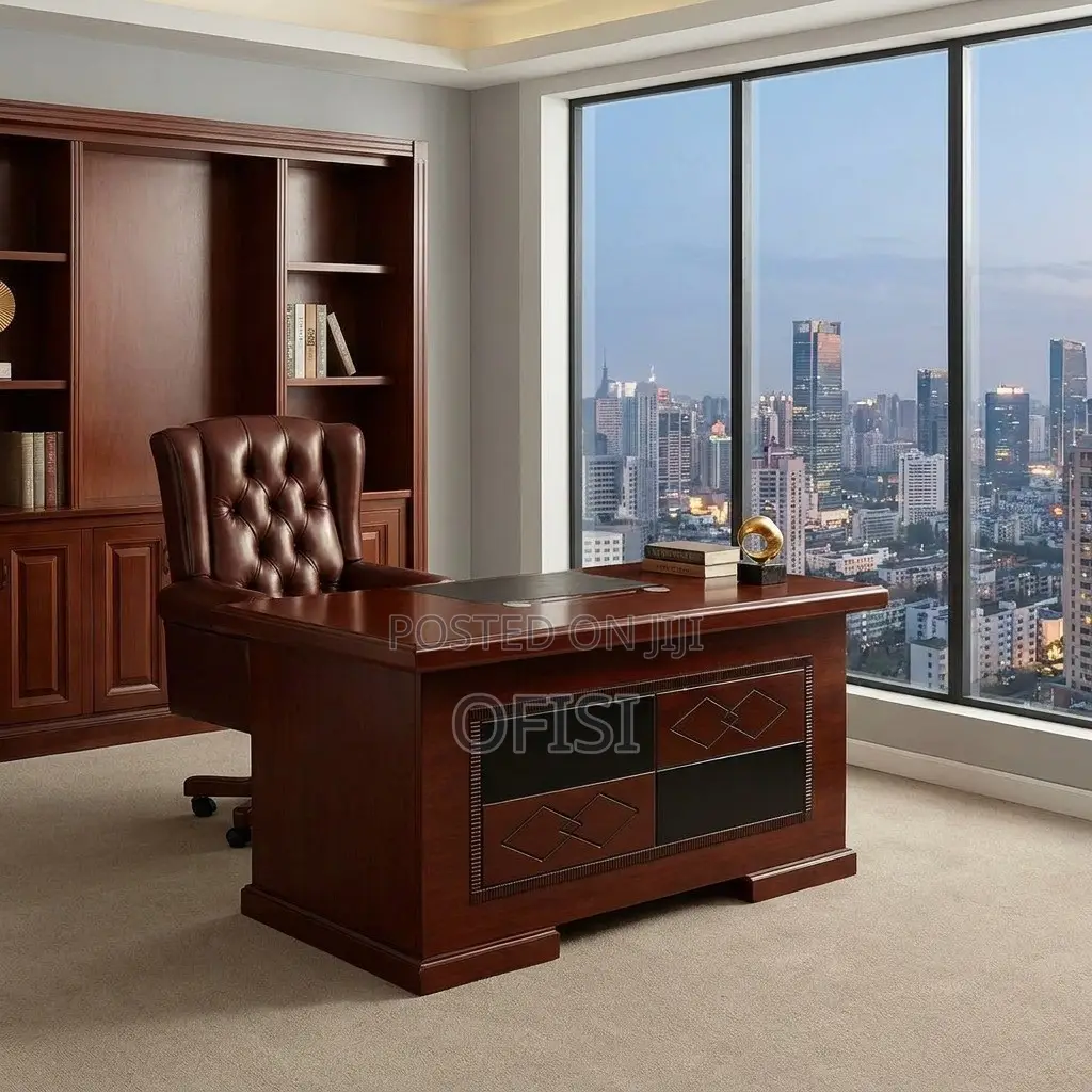 Office Desk; 1.2m Mahogany Polished Executive Office Desk