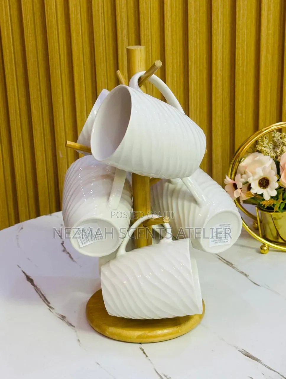 6 Pieces White Mugs