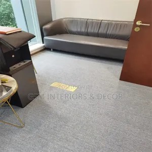 Wall to Walll Carpets in Navy Blue and Light Gray