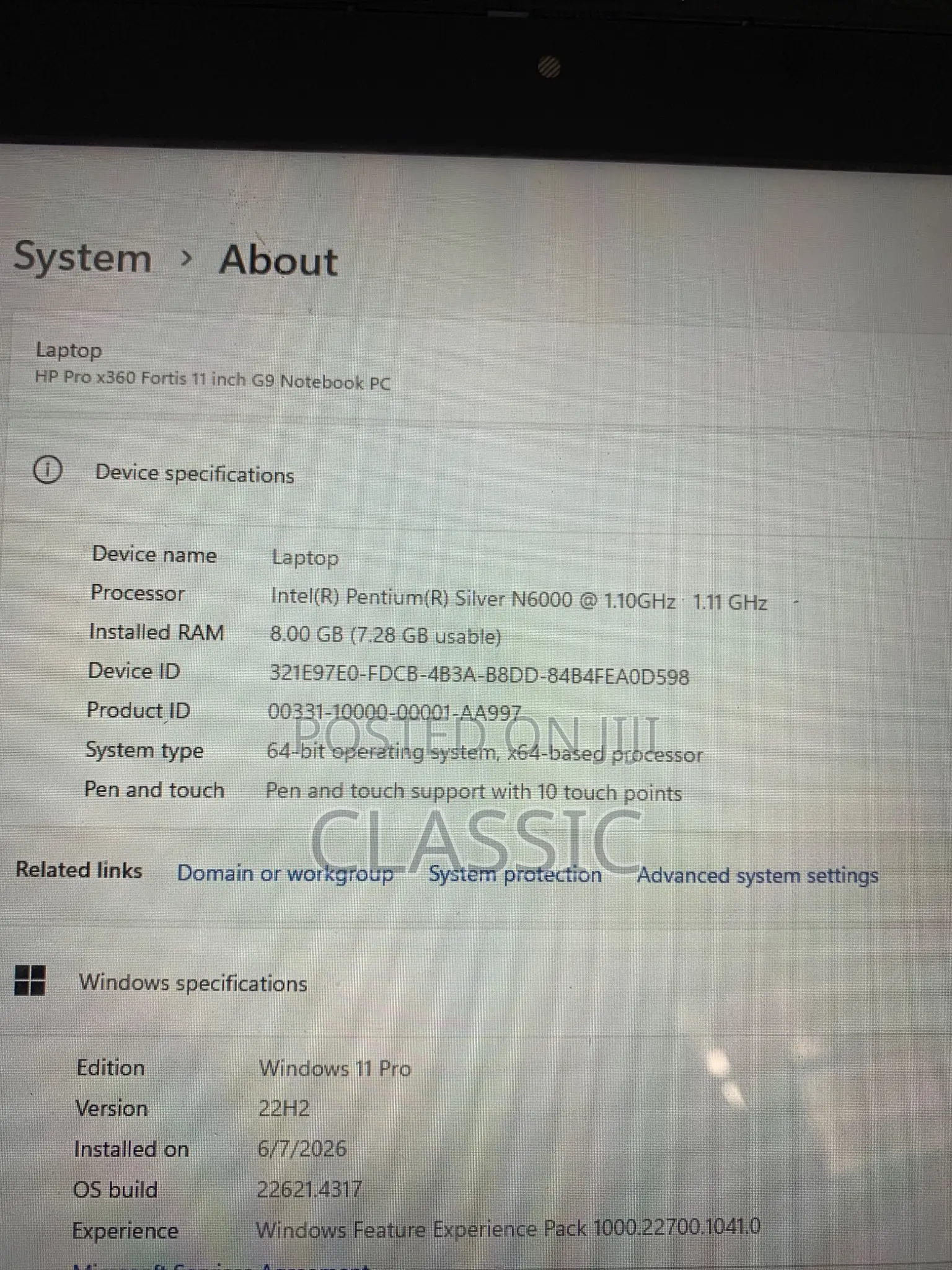 Laptop HP ProBook X360 435 G9 8GB Intel Pentium SSD 128GB