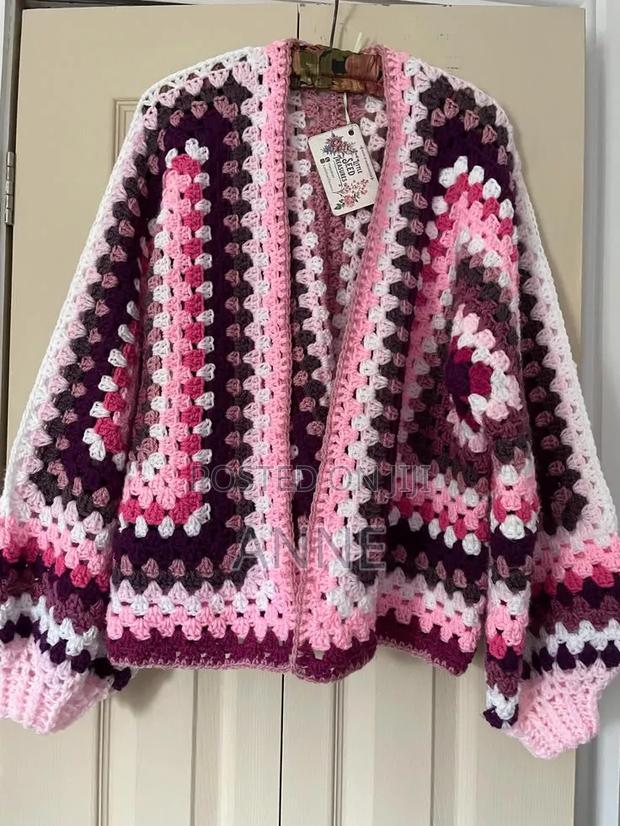 Handmade Crochet Cardigan - Custom Colours Available - thumbnail 2