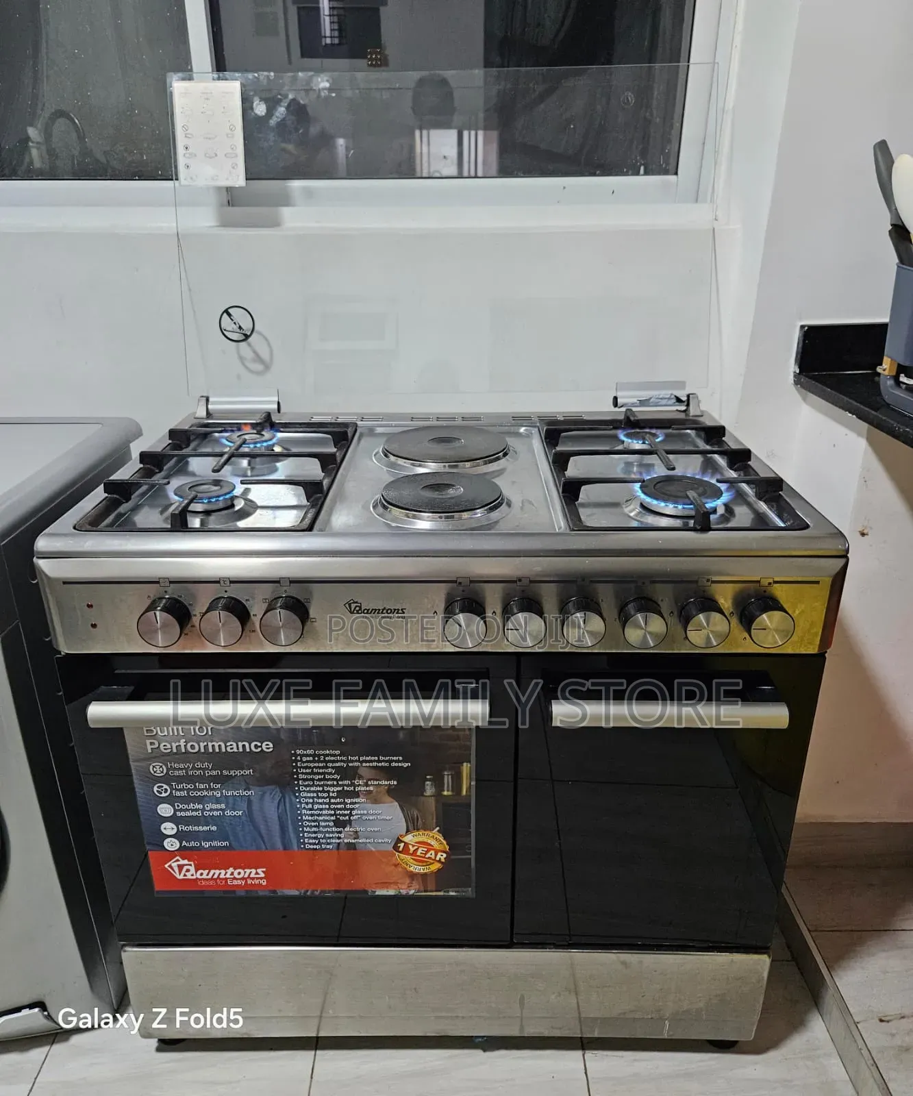 Ramtons 4 Gas + 2 Electric Cooker (Rf/498) – KSH 58,500