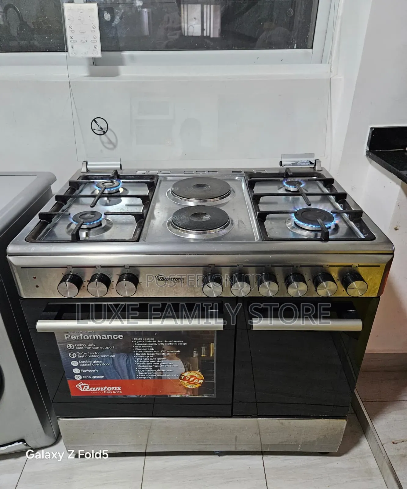 Ramtons 4 Gas + 2 Electric Cooker (Rf/498) – KSH 58,500