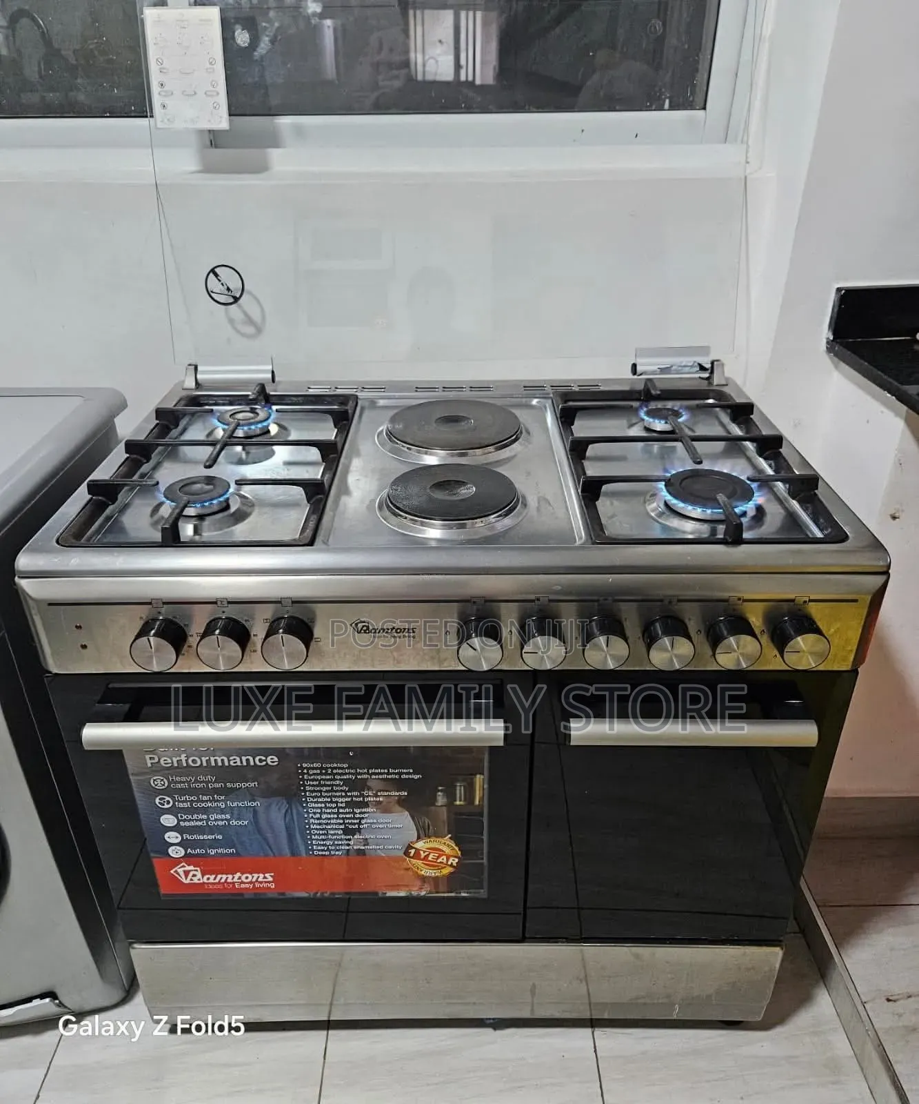 Ramtons 4 Gas + 2 Electric Cooker (Rf/498) – KSH 58,500