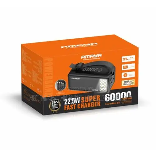Amaya 60000 M Ah Fast Charge 22.5w Power Bank.