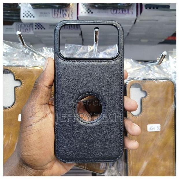 iPhone 17 Pro Phone Case, Black Full Hard Case Classic Soft Pu Leather