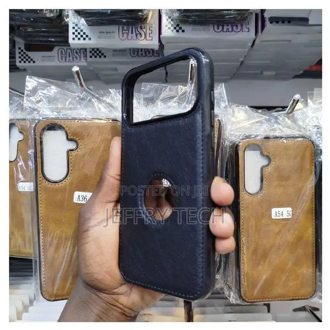 iPhone 17 Pro Phone Case, Black Full Hard Case Classic Soft Pu Leather