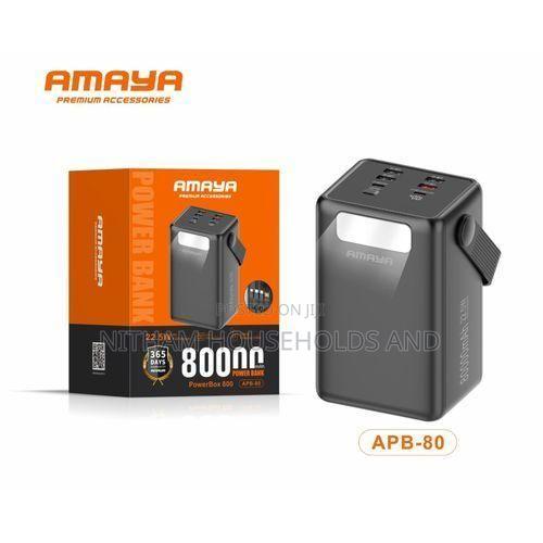 Amaya 80000 M Ah, 22.5w Fast Charging Powerbank- Powerbox 800 Apb-80.