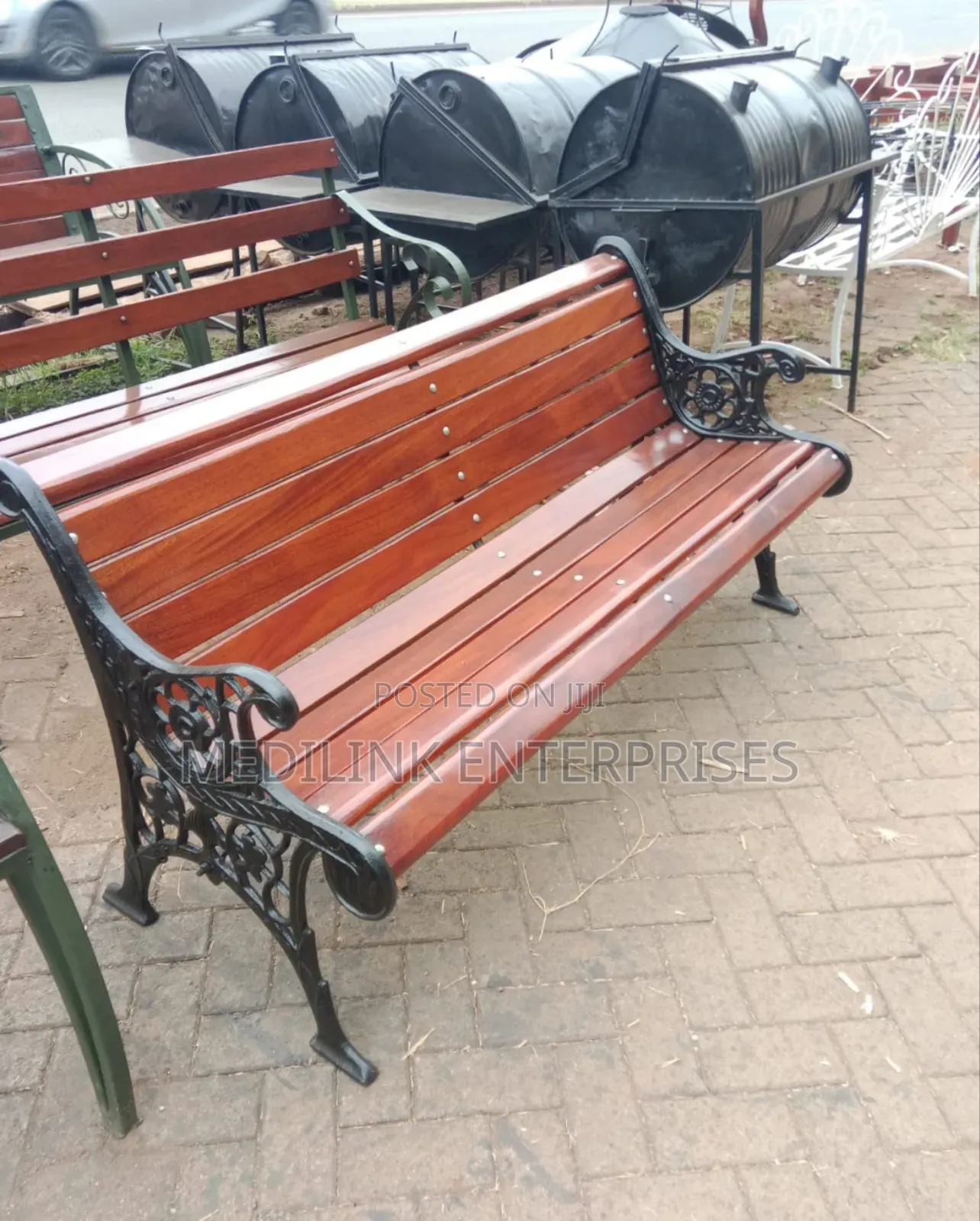 Home Safe Cast Iron Legs 5ft Heavy Duty Park Benches