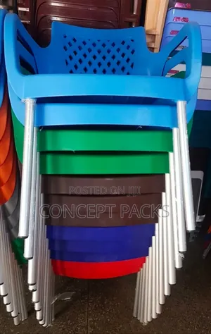 Kifaru Plastic Chair With Strong Metallic Legs.