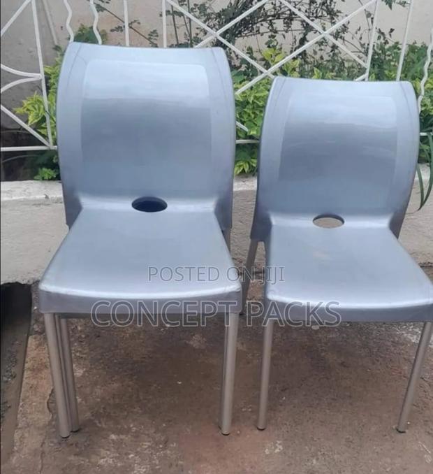 Grey Armless Chairs. Complast - main view