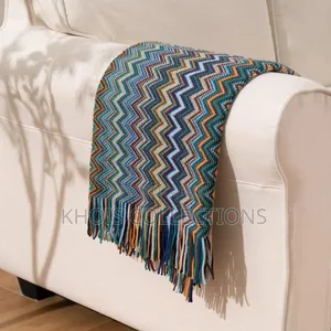 Bohemian Knitted Throw Blanket