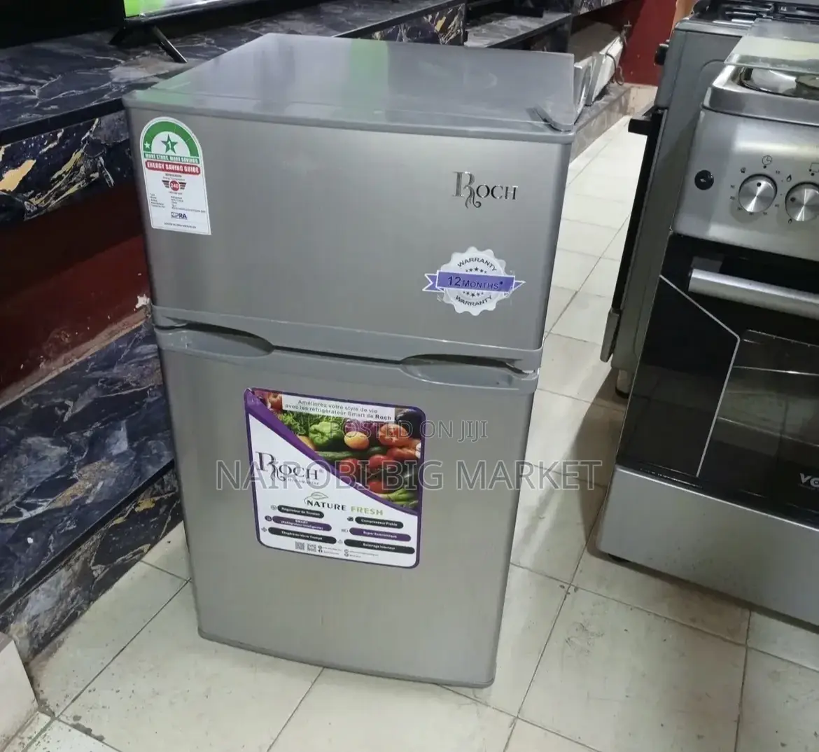 90 Litres Roch Double Door Refrigerator
