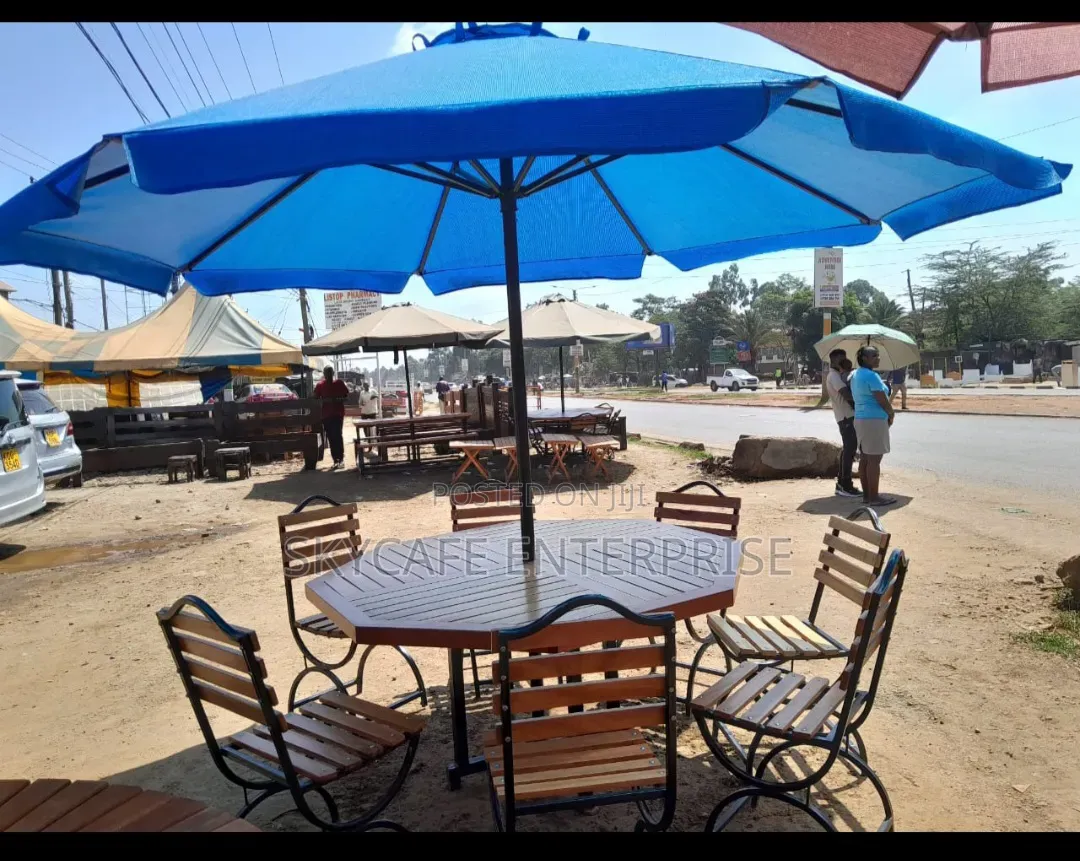 Garden Umbrella 6 Chairs Outdoor