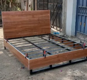Modern Art Wooden Mix Queen Sized Beds 5*6ft