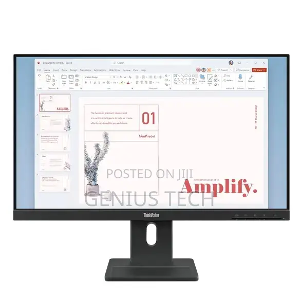 Lenovo Thinkvision E24-40 23.8" Full Hd Monitor–Hdmi Vga–Raven Black