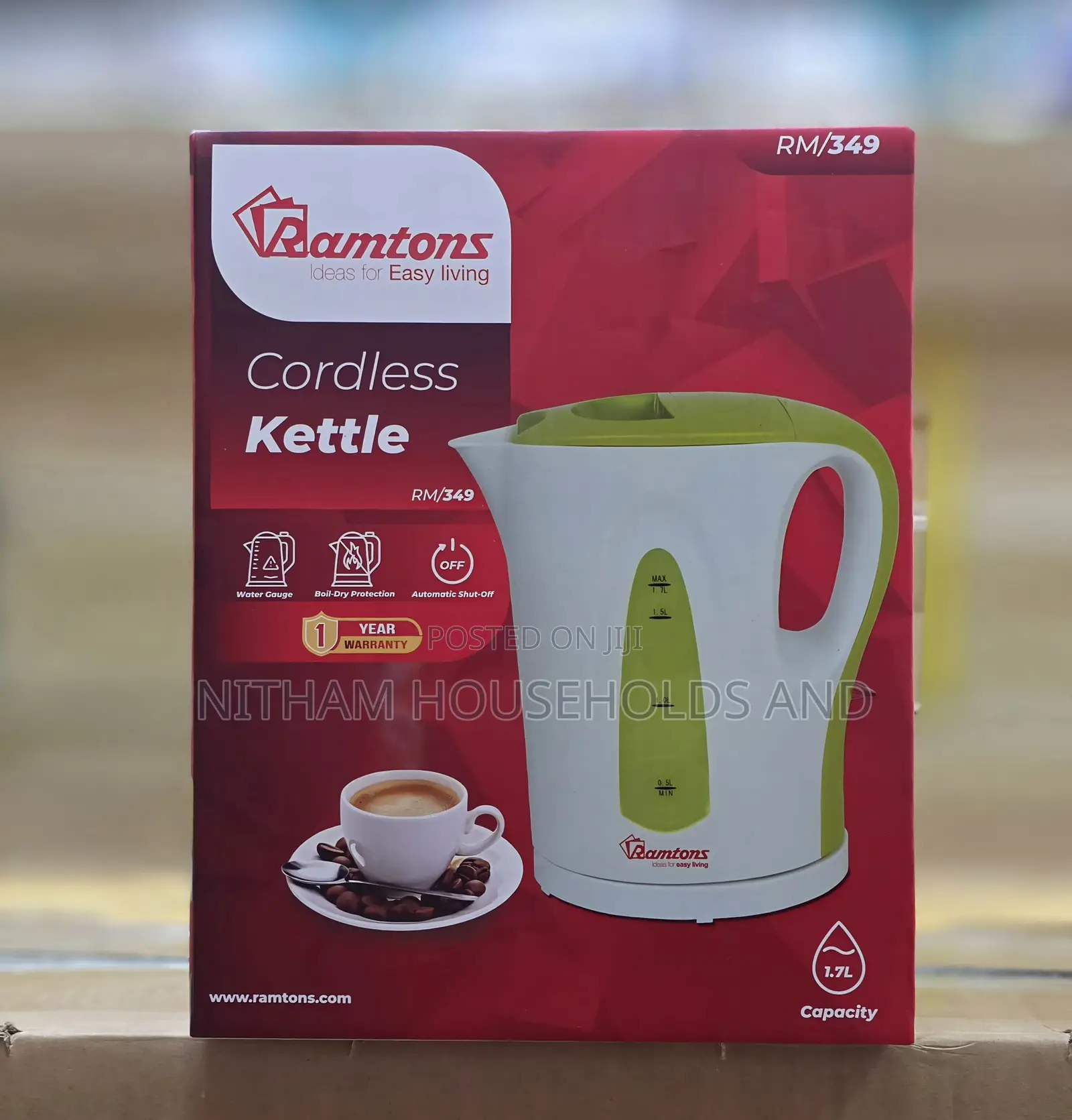 Ramtons Cordless Kettle 1.7l Rm/349
