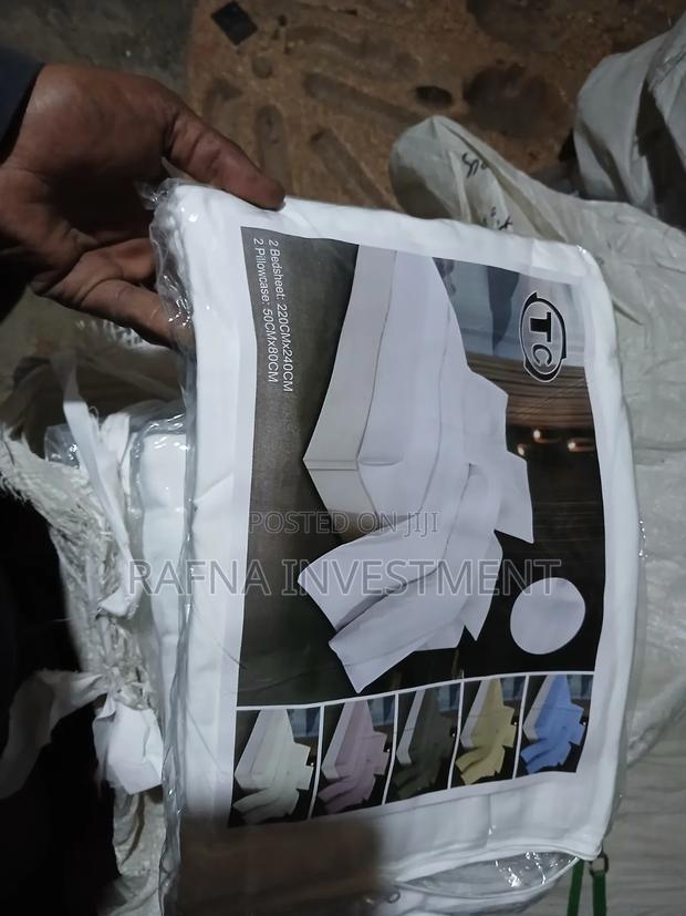 Pure Cotton White Bedsheets - thumbnail 2