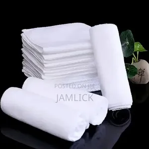 5pcs White Microfiber Hand Towels - Sn