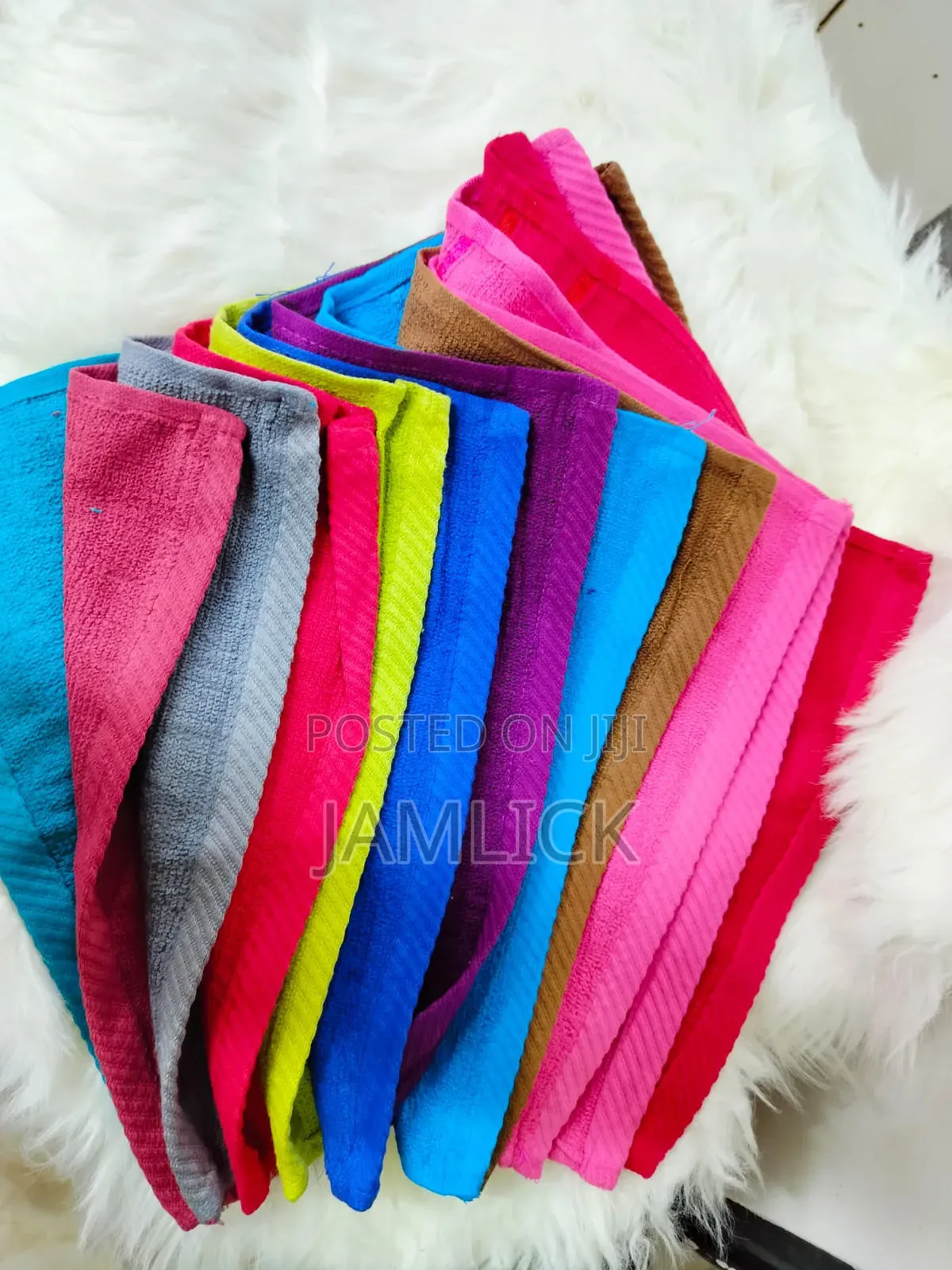 12pcs Coloured Face Towels - Sn