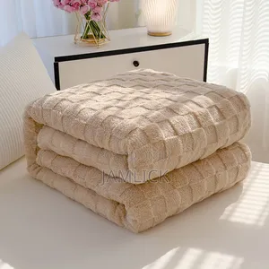 Luxury Textured Fleece Blanket 180×220cm Soft Warm All Season - Av