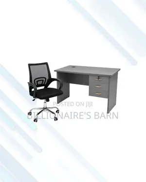 Compact 1m Desk and Secretarial Mesh Chair for Better Workdays