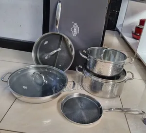 Uakeen 9pcs Triply Stainless Steel Cookware Set – Induction - Av