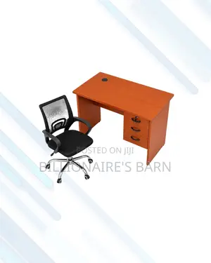 Compact 1m Desk and Secretarial Mesh Chair for Daily Productivity