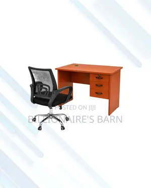 Compact 1m Desk and Secretarial Mesh Chair for Daily Productivity