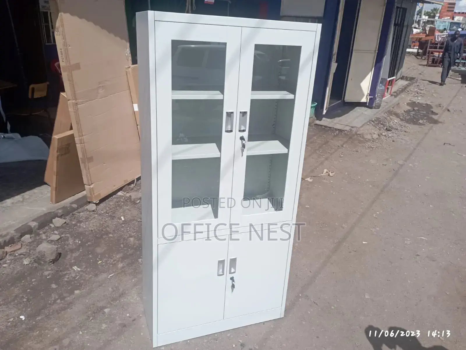 Half Glass Office Filing Cabinet