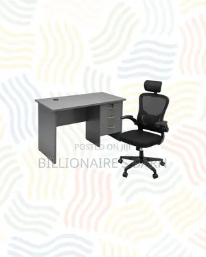 Compact 1m Desk and Ergonomic Chair for Daily Productivity