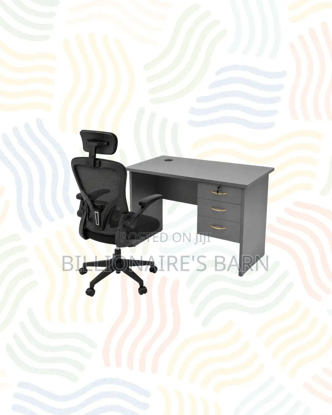 Compact 1m Desk and Ergonomic Chair for Daily Productivity