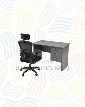 Compact 1m Desk and Ergonomic Chair for Daily Productivity