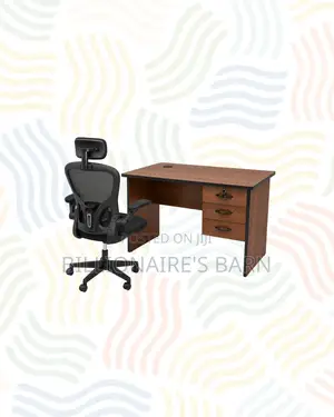 Compact 1m Desk Black Flip-Up Arms Ergonomic Chair for Focused Work